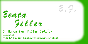 beata filler business card